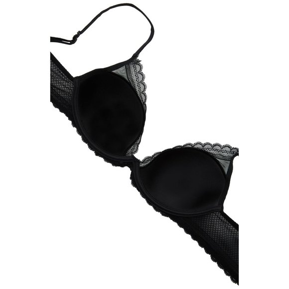 CHANTELLE Parisian Allure Underwire Plunge T-Shirt Bra Black 32DDDD #2232 NEW - Picture 7 of 12